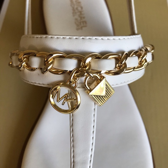 MICHAEL KORS ELSA LEATHER SANDAL 6 - Picture 2 of 10